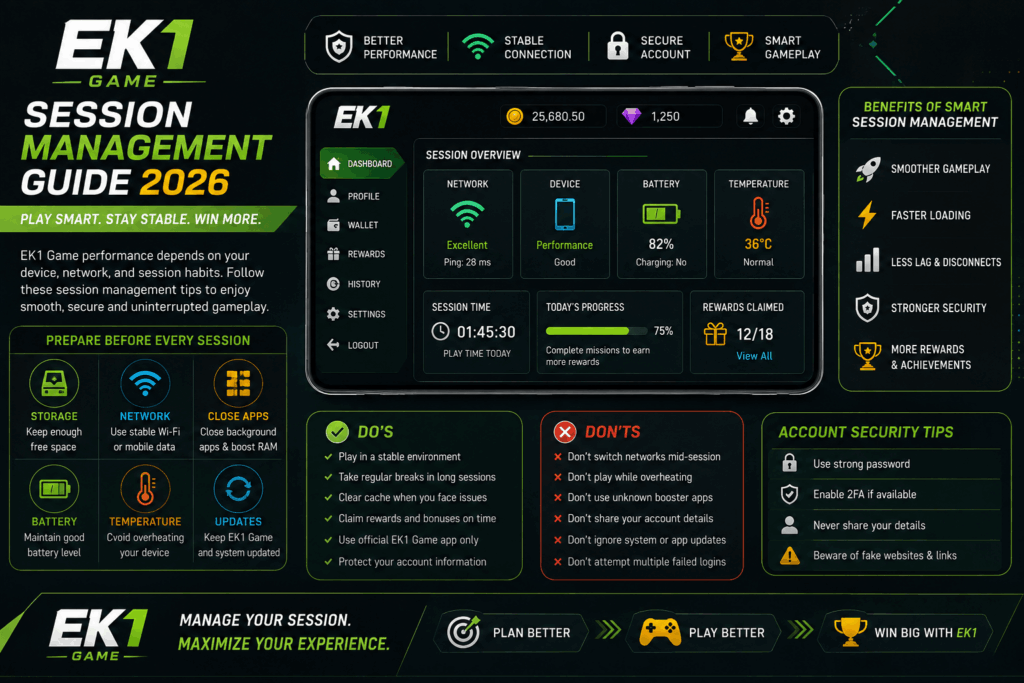 Ek1 Game Session Management Guide 2026